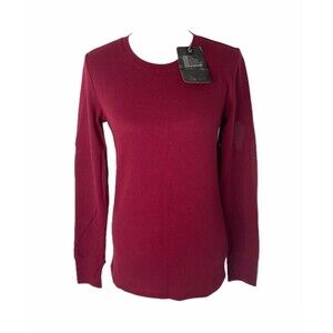 Vortex Optics Womens Shirt Maroon Thermal Style Long Sleeve Crewneck Size Large